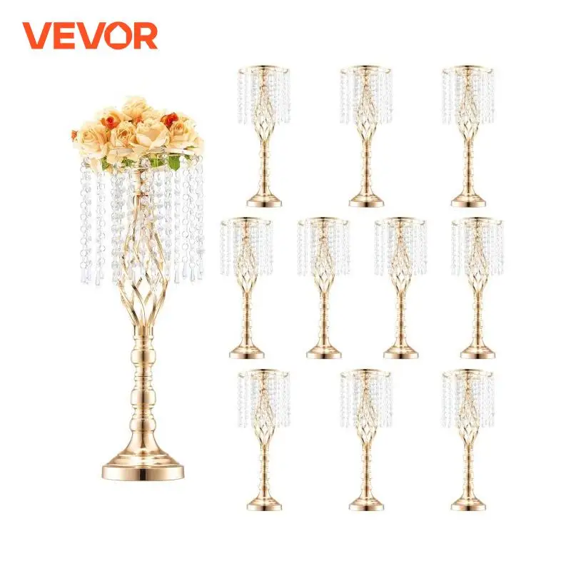 Centerpiece Vase Tall - VEVOR высокая хрустальная свадебная подставка для