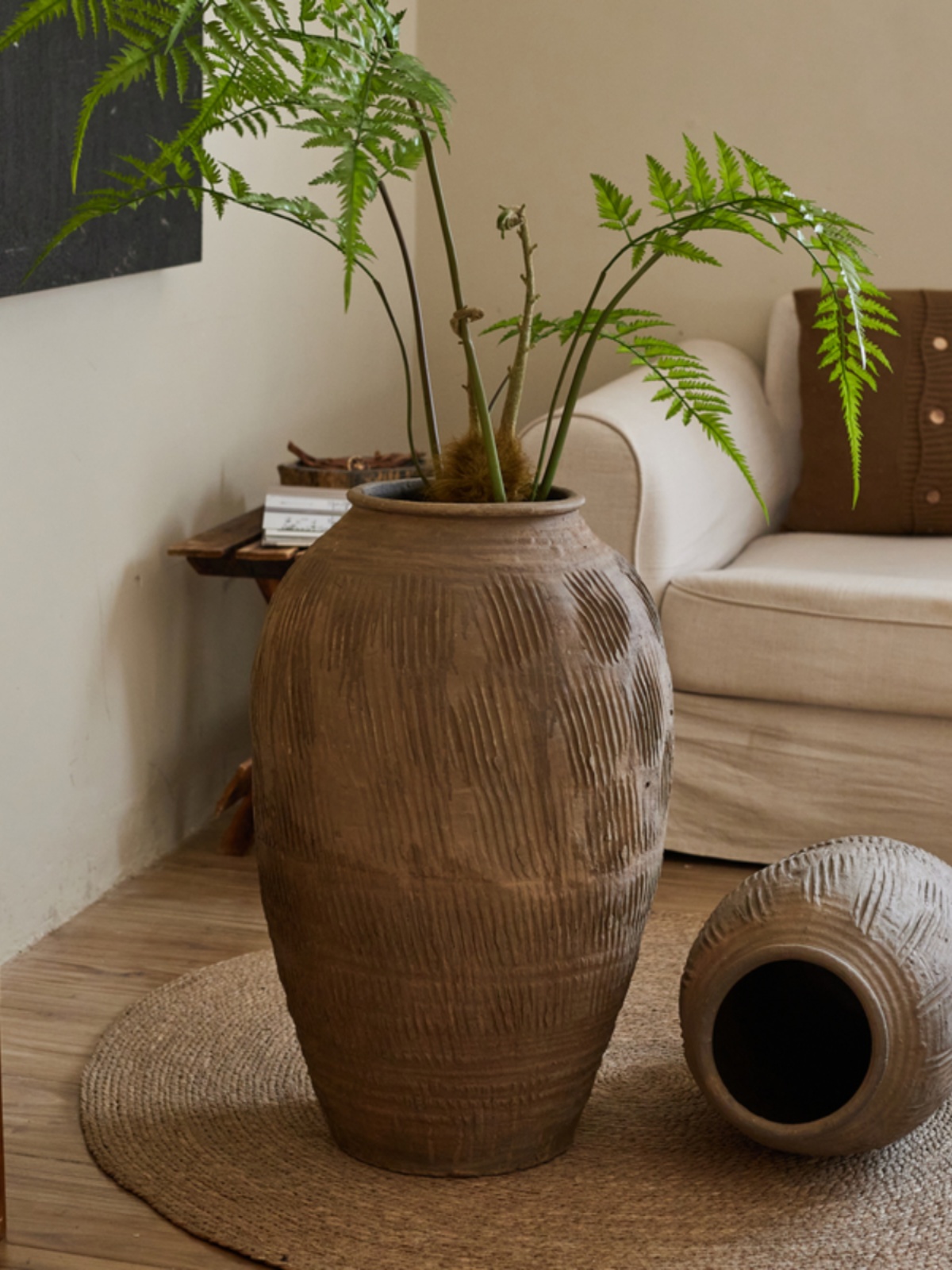 Centerpiece Vase Tall - Винтажная большая терракотовая ваза для цветов