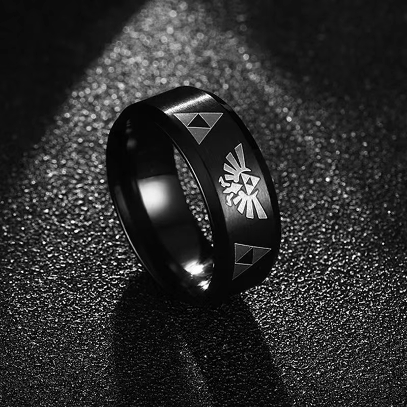 Wedding Zone - Модное аниме Triforce треугольное кольцо из