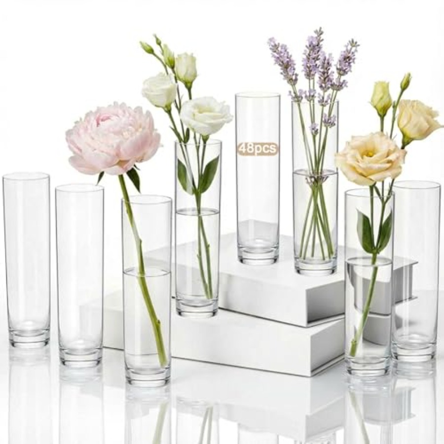 Centerpiece Vase Tall - 48 шт. акриловых цилиндрических ваз для