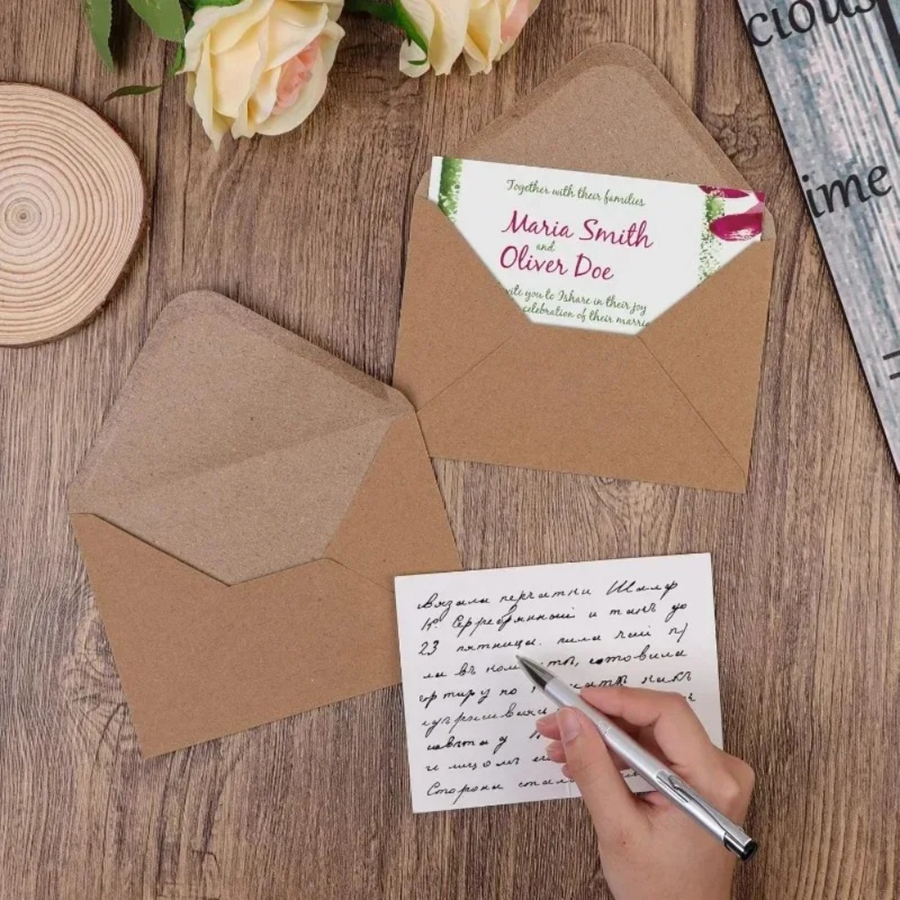 50 шт. классических коричневых – обзор и цена Wedding Envelopes