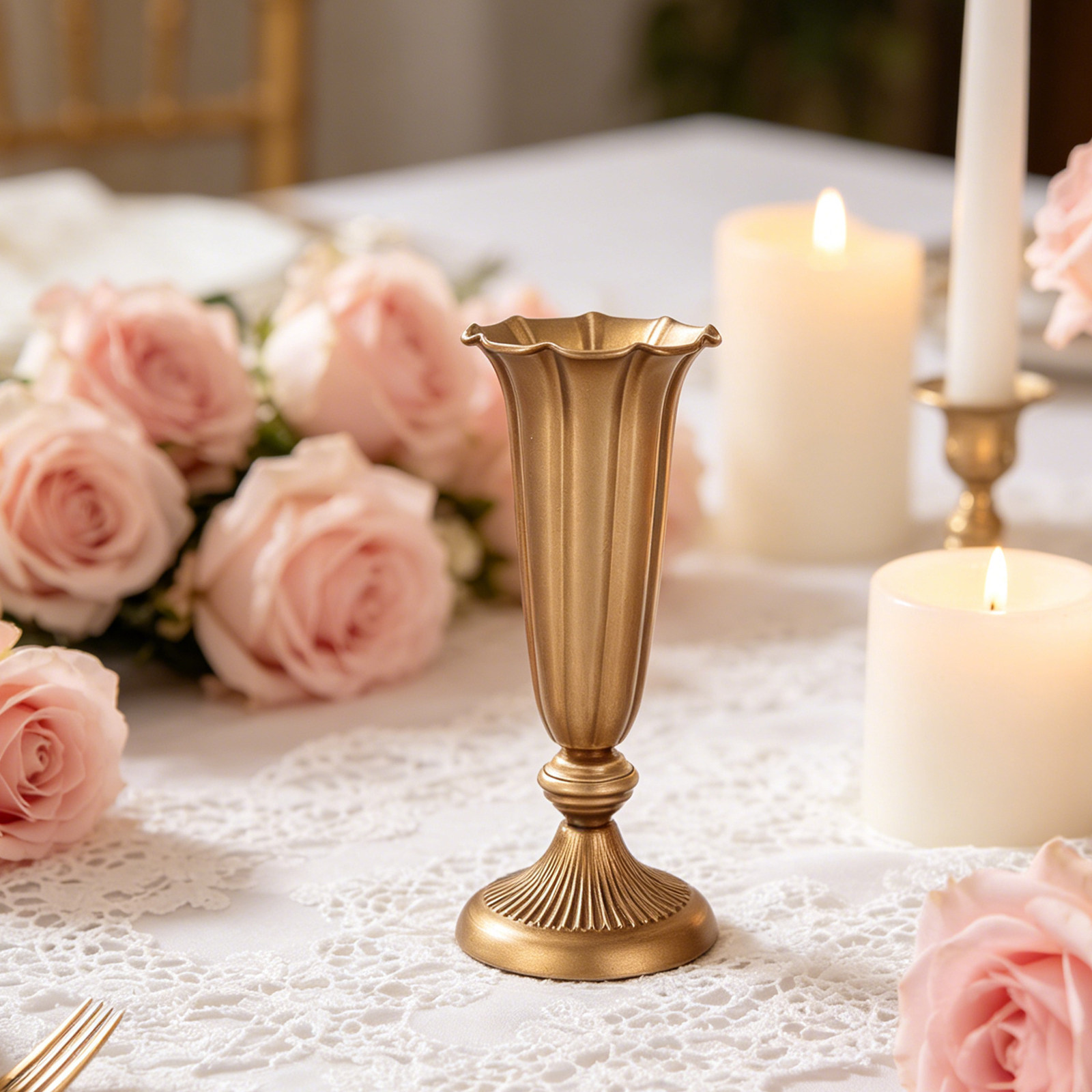 Ретро-металлическая ваза-труба – обзор и цена Centerpiece Vase Tall